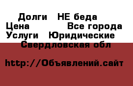 Долги - НЕ беда ! › Цена ­ 1 000 - Все города Услуги » Юридические   . Свердловская обл.